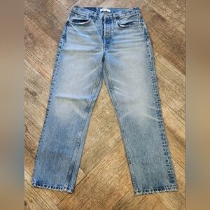 RE/DONE High-Rise Straight Leg Jeans Size 27